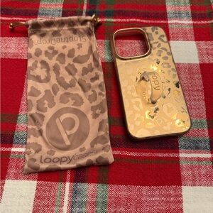 Loopy Case Gold Leopard Print Phone Cover